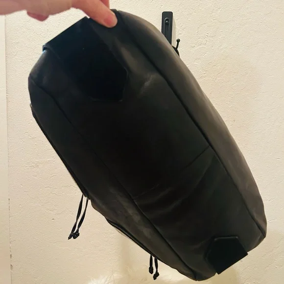 Vintage YSL Yves Saint Laurent Severine Leather Suede Tote Black & Gold ๐ฎ๐น Made - Picture 3 of 14